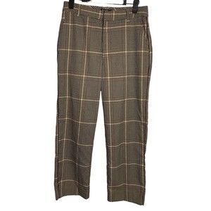 Abercrombie & Fitch Women's Size S Simone High Rise Ankle Flare Plaid Pants Y2K
